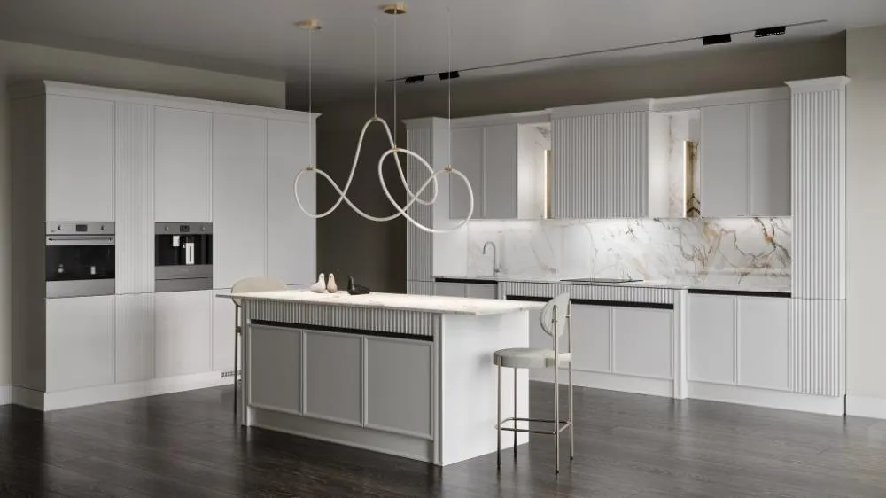 кухня в белых тонах