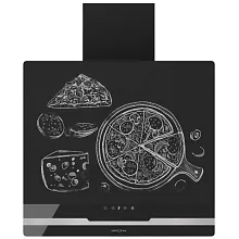 DOMENIKA 600 BLACK/INOX S вытяжка кухонная